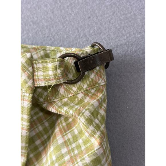 Urban Outfitter Skirt Women's Small Green White Wrap Hook Closure Mini Pocket - Picture 4 of 8